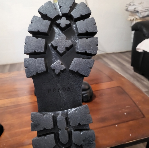 Prada Monolith Leather and Re-Nylon Boots with Pouch - Picture 9 of 16